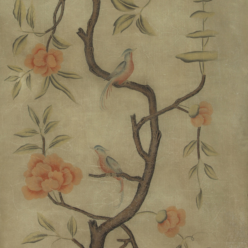 Обои ручная роспись Gustavian Tree of Life Special Colourway on brown Williamsburg Обои ручная роспись Gustavian Tree of Life Special Colourway on brown Williamsburg в Грозном | Loft Concept