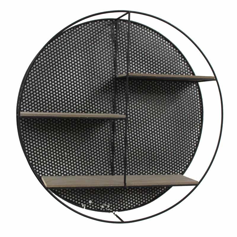 Полка Perforation Loft Circle Shelf Бежево-серый Черный Полка Perforation Loft Circle Shelf Бежево-серый Черный в Грозном | Loft Concept