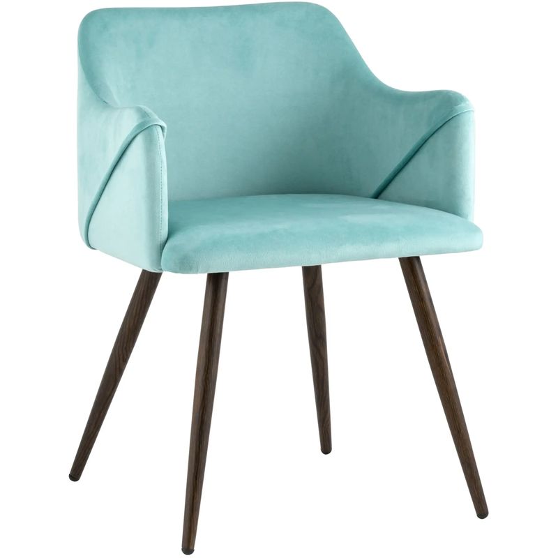 Стул Monarch Chair Бирюзовый Велюр Бирюзовый Коричневый Стул Monarch Chair Бирюзовый Велюр Бирюзовый Коричневый в Грозном | Loft Concept