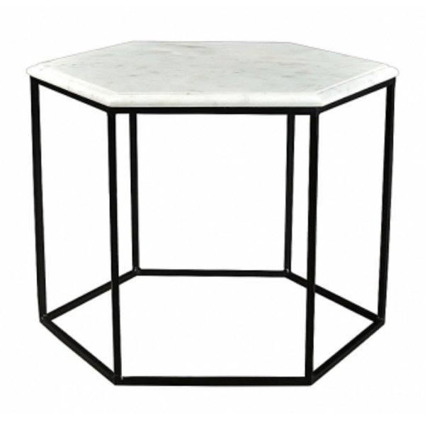 Кофейный столик Hexagon White Marble Белый Мрамор Bianco Черный матовый Кофейный столик Hexagon White Marble Белый Мрамор Bianco Черный матовый в Грозном | Loft Concept