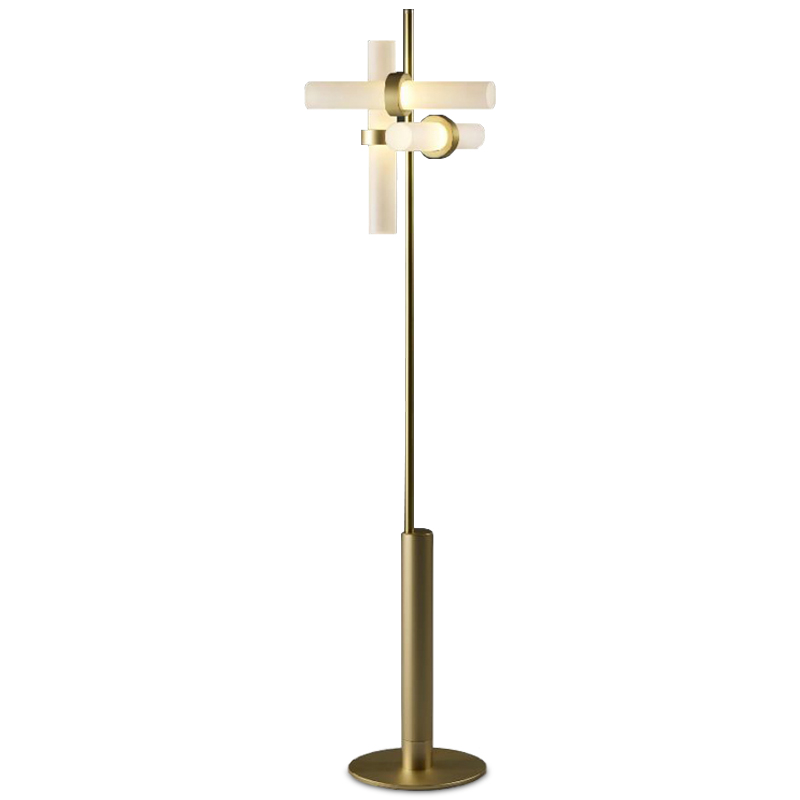 Торшер CILON Typography Floor Lamp III Золотой Белый Торшер CILON Typography Floor Lamp III Золотой Белый в Грозном | Loft Concept