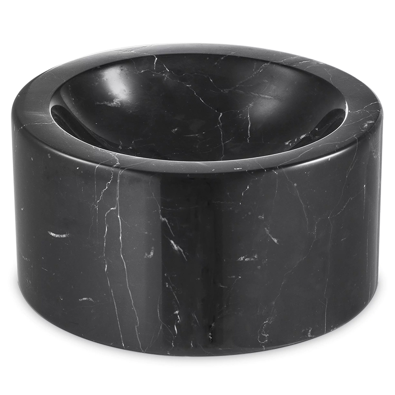 Чаша Eichholtz Bowl Conex Black Черный Мрамор Nero Чаша Eichholtz Bowl Conex Black Черный Мрамор Nero в Грозном | Loft Concept