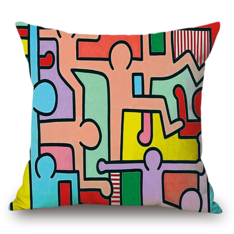 Подушка Keith Haring 7 Мульти в Грозном | Loft Concept 