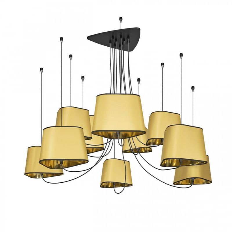 Люстра Designheure Lighting Gold 10 плафонов Золотой Черный Люстра Designheure Lighting Gold 10 плафонов Золотой Черный в Грозном | Loft Concept