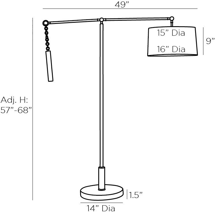 Торшер Arteriors NEWARK FLOOR LAMP в Грозном