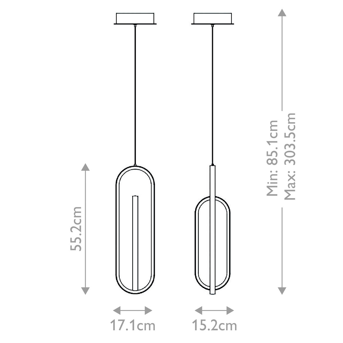 Подвесной светильник золотого цвета с двумя вытянутыми овальными рамками в форме скрепки Eurofase в Грозном