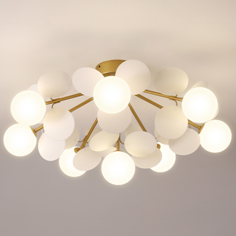 Люстра MATISSE Chandelier Aster Золотой Белый Светло-серый Люстра MATISSE Chandelier Aster Золотой Белый Светло-серый в Грозном | Loft Concept