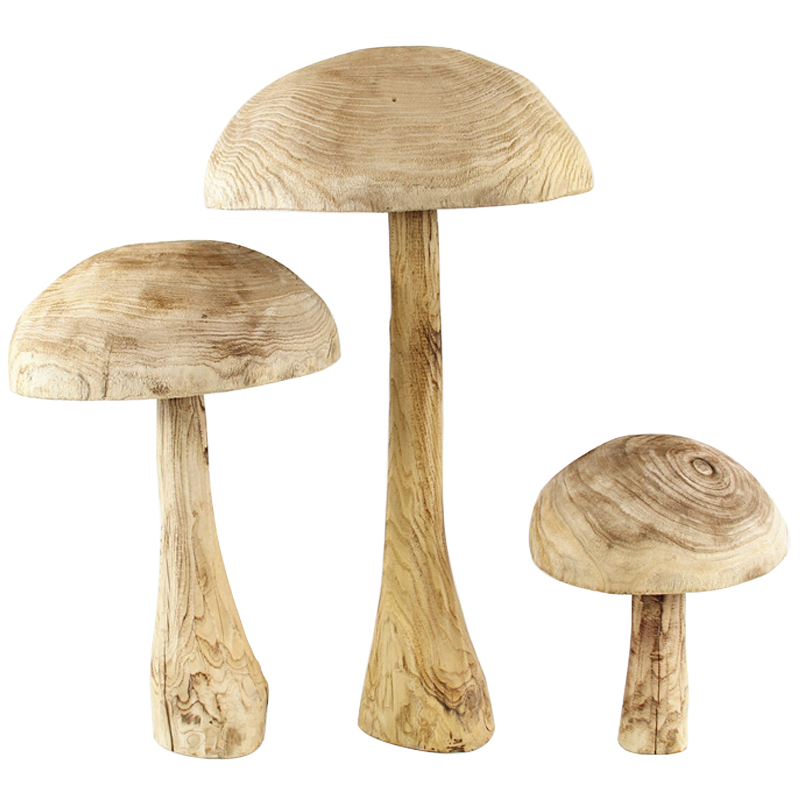Декоративные деревянные статуэтки Грибы Wooden Mushrooms Древесина Декоративные деревянные статуэтки Грибы Wooden Mushrooms Древесина в Грозном | Loft Concept