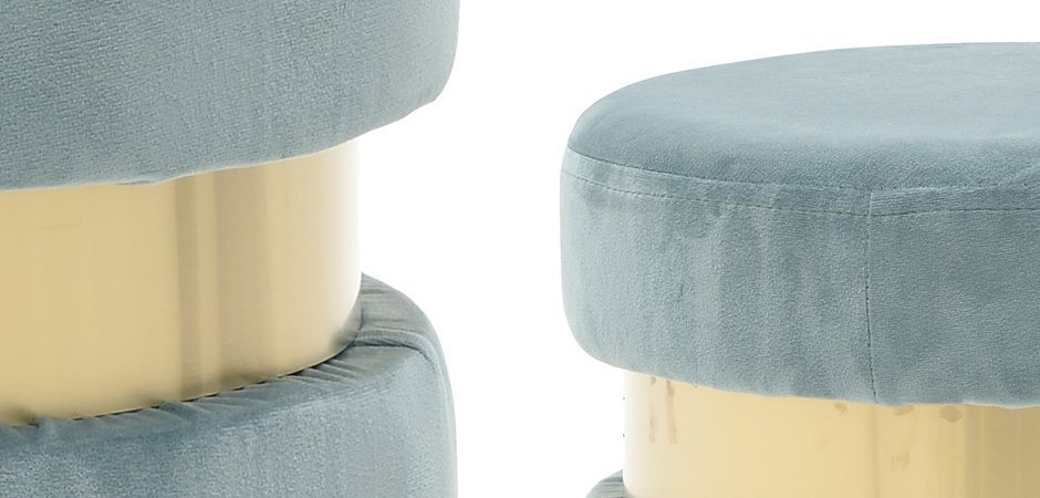 Пуф Golden Belt Pale Blue - Loft-Concept в Грозном