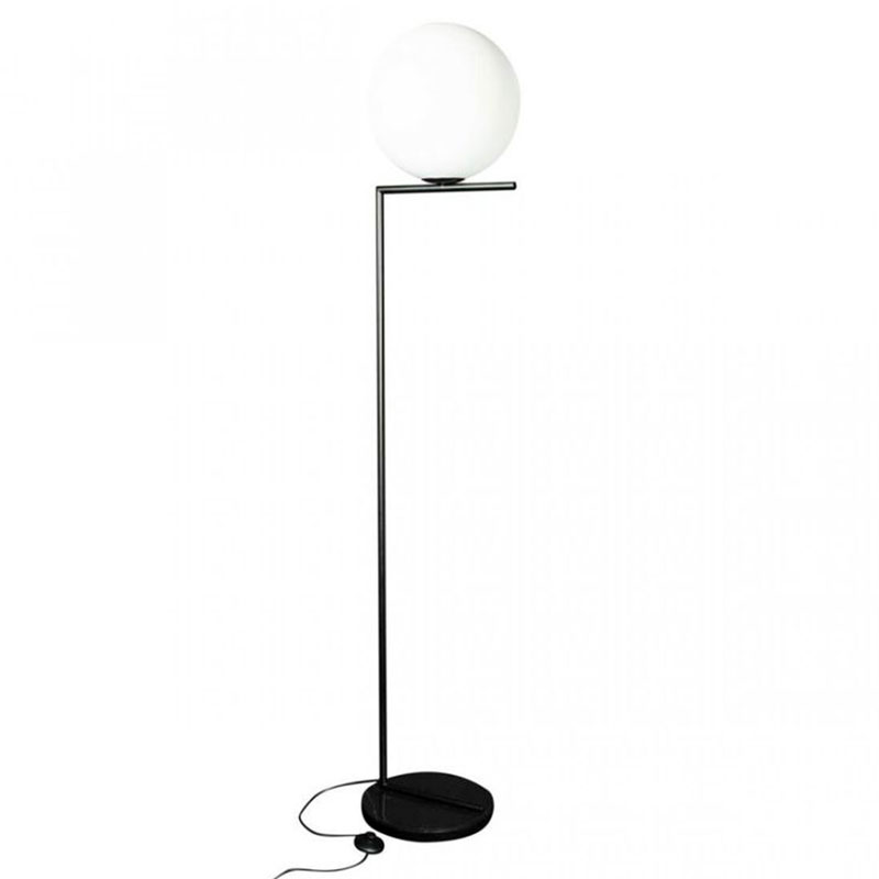 Торшер Flos IC Lights Black c мраморным основанием Черный Белый Торшер Flos IC Lights Black c мраморным основанием Черный Белый в Грозном | Loft Concept