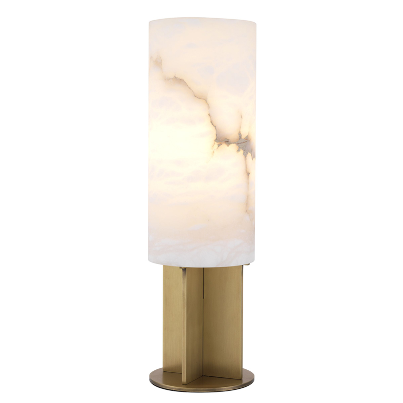 Настольная лампа Eichholtz Table Lamp Giorgina Латунь Античная полированная Белый Настольная лампа Eichholtz Table Lamp Giorgina Латунь Античная полированная Белый в Грозном | Loft Concept