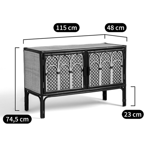 Комод для посуды из ротанга Felice Rattan Green Комод для посуды из ротанга Felice Rattan Green в Грозном