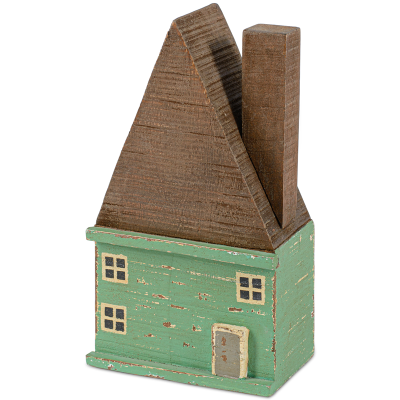 Статуэтка Fabulous House light green Коричневый Зеленый шалфей Статуэтка Fabulous House light green Коричневый Зеленый шалфей в Грозном | Loft Concept