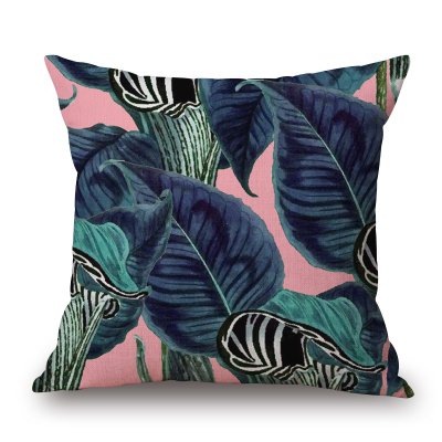 Декоративная подушка Tropics #2 Розовый пастельный Зеленый Декоративная подушка Tropics #2 Розовый пастельный Зеленый в Грозном | Loft Concept