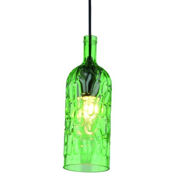 Подвесной светильник Geometry Glass Green Bottle Pendant Зеленый Подвесной светильник Geometry Glass Green Bottle Pendant Зеленый в Грозном | Loft Concept