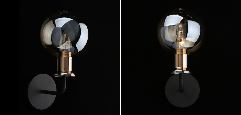 Бра c дымчатым стеклом Champagne Glasss Бра c дымчатым стеклом Champagne Glasss - Loft-Concept в Грозном