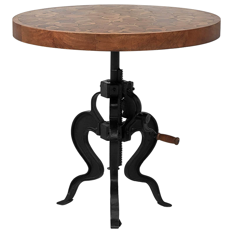 Обеденный стол с регулируемой высотой Dalton Loft Dining Table Коричневый Черный Обеденный стол с регулируемой высотой Dalton Loft Dining Table Коричневый Черный в Грозном | Loft Concept