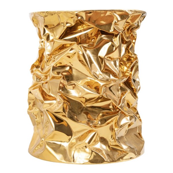Приставной столик Stool Gold Crumpled Paper Приставной столик Stool Gold Crumpled Paper в Грозном | Loft Concept