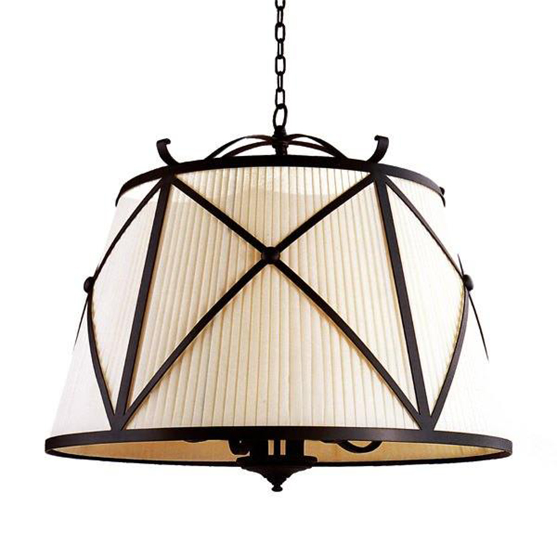 Люстра абажур Provence Lampshade Light Brown Chandelier Коричневый винтаж Бежевый Люстра абажур Provence Lampshade Light Brown Chandelier Коричневый винтаж Бежевый в Грозном | Loft Concept