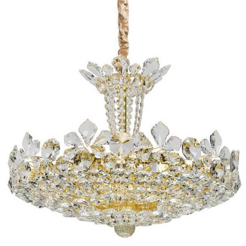 Люстра Griselda Crystal Chandelier gold Золотой Прозрачный Люстра Griselda Crystal Chandelier gold Золотой Прозрачный в Грозном | Loft Concept