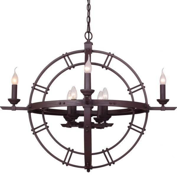 Люстра Rust Round Chandelier Коричневый Люстра Rust Round Chandelier Коричневый в Грозном | Loft Concept
