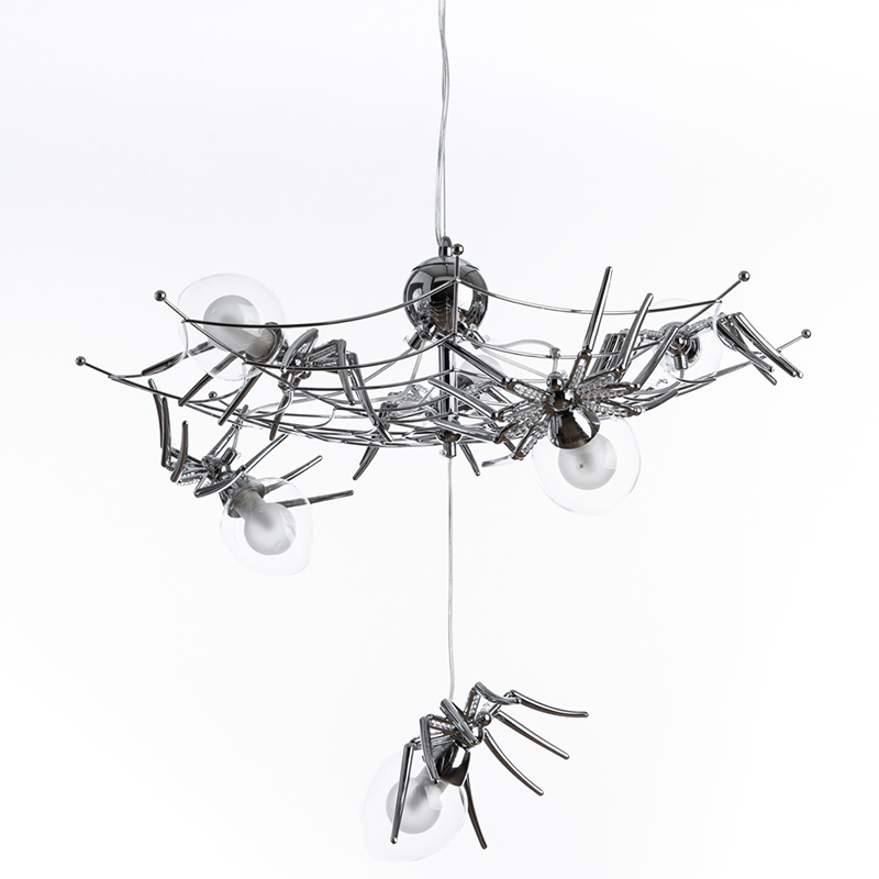 Потолочный светильник Паук Spiders lamp 6 Серебряный в Грозном | Loft Concept 
