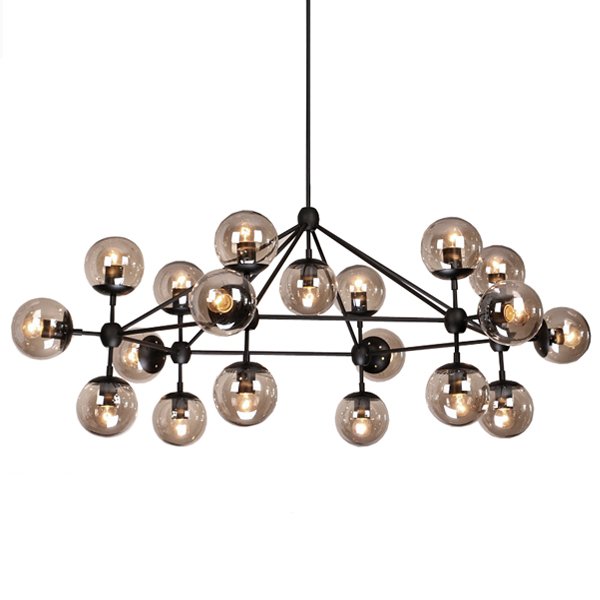 Люстра Modo Chandelier 19 Globes Дымчатый (Smoke) Люстра Modo Chandelier 19 Globes Дымчатый (Smoke) в Грозном | Loft Concept