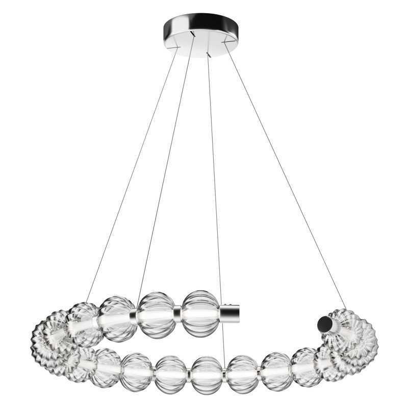 Светильник кольцо со стеклянными шарами Balls Lamp Хром Светильник кольцо со стеклянными шарами Balls Lamp Хром в Грозном | Loft Concept
