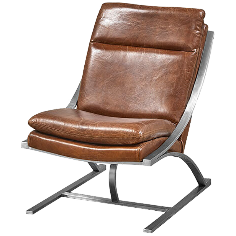 Кресло Martino Chair Коричневый Нержавеющая сталь Кресло Martino Chair Коричневый Нержавеющая сталь в Грозном | Loft Concept