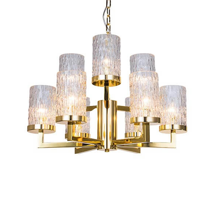 Люстра Kelly Gold Small с Рельефным Стеклом Золотой Люстра Kelly Gold Small с Рельефным Стеклом Золотой в Грозном | Loft Concept