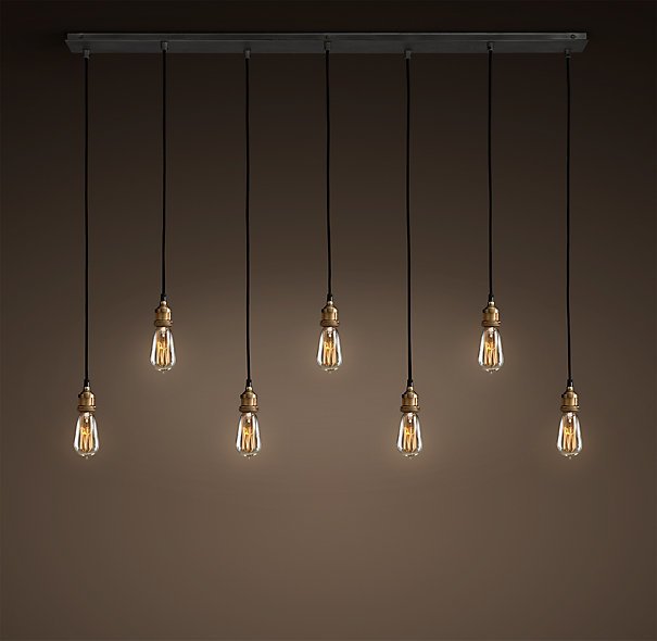 Подвесной светильник Loft Industrial Mono 7 Черный в Грозном | Loft Concept 