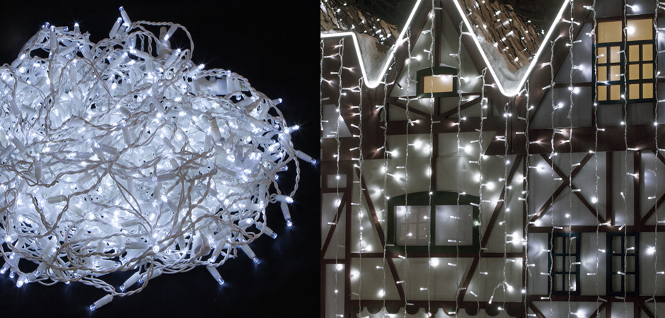 Гирлянда-Занавес с Белым светом - Loft-Concept в Грозном