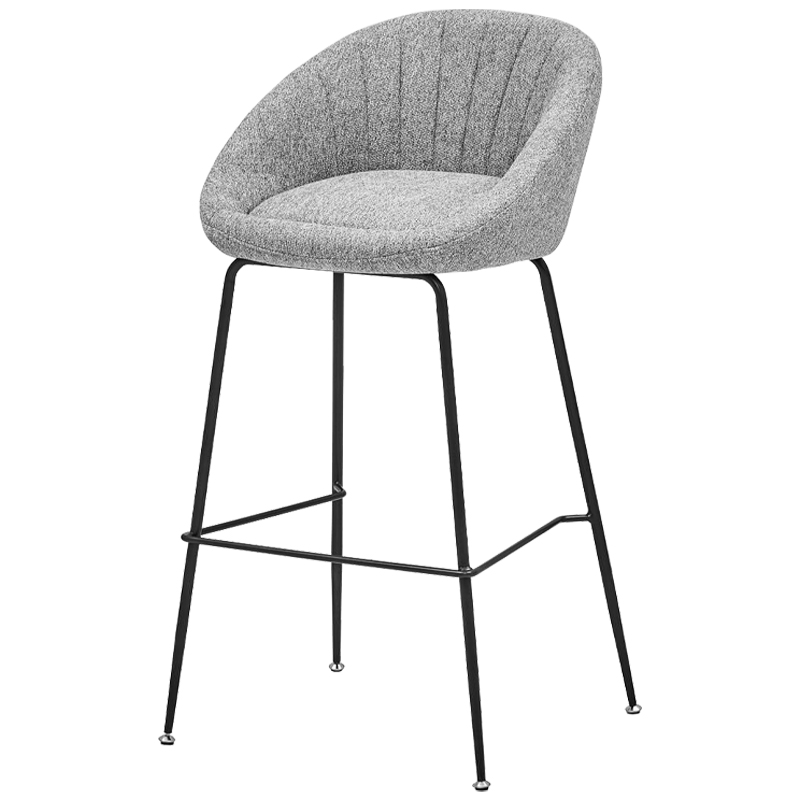 Барный стул Alberto Bar Stool Gray Черный Светло-серый Барный стул Alberto Bar Stool Gray Черный Светло-серый в Грозном | Loft Concept