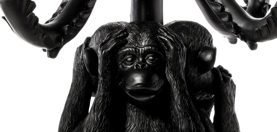 Подсвечник Seletti Giant Burlesque 3 Monkeys Black Подсвечник Seletti Giant Burlesque 3 Monkeys Black - Loft-Concept в Грозном