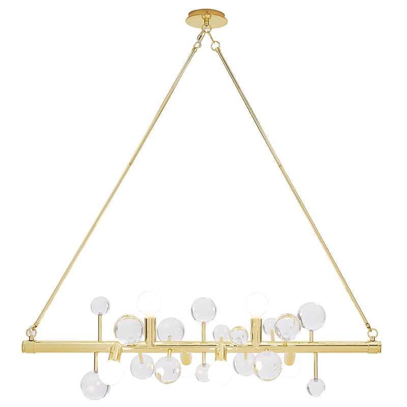 Люстра Jonathan Adler SIX-LIGHT LINEAR CHANDELIER Clear Золотой Прозрачное Стекло Белый Люстра Jonathan Adler SIX-LIGHT LINEAR CHANDELIER Clear Золотой Прозрачное Стекло Белый в Грозном | Loft Concept