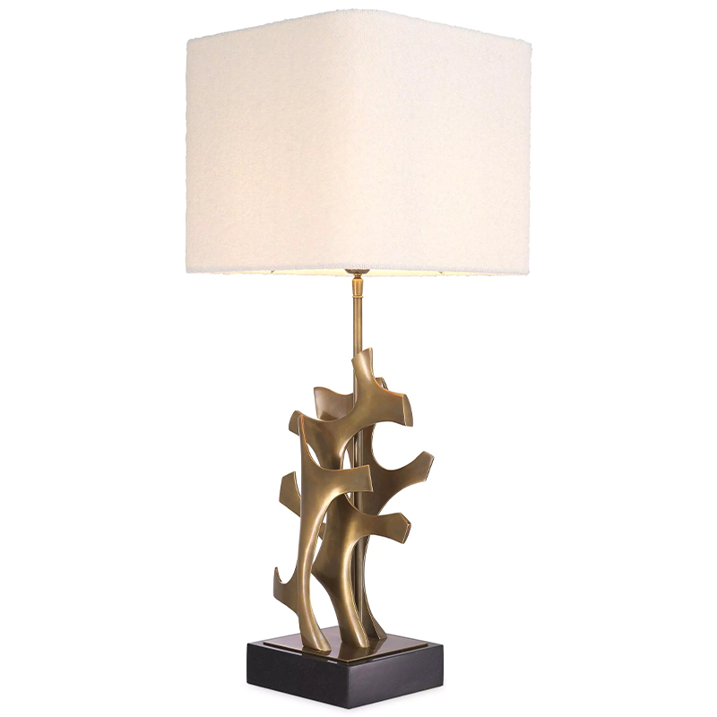 Настольная лампа Eichholtz Table Lamp Agape Brass Белый Латунь Настольная лампа Eichholtz Table Lamp Agape Brass Белый Латунь в Грозном | Loft Concept