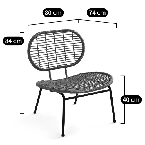 Садовое кресло из искусственного ротанга Mills Rattan Wicker Chair Садовое кресло из искусственного ротанга Mills Rattan Wicker Chair в Грозном