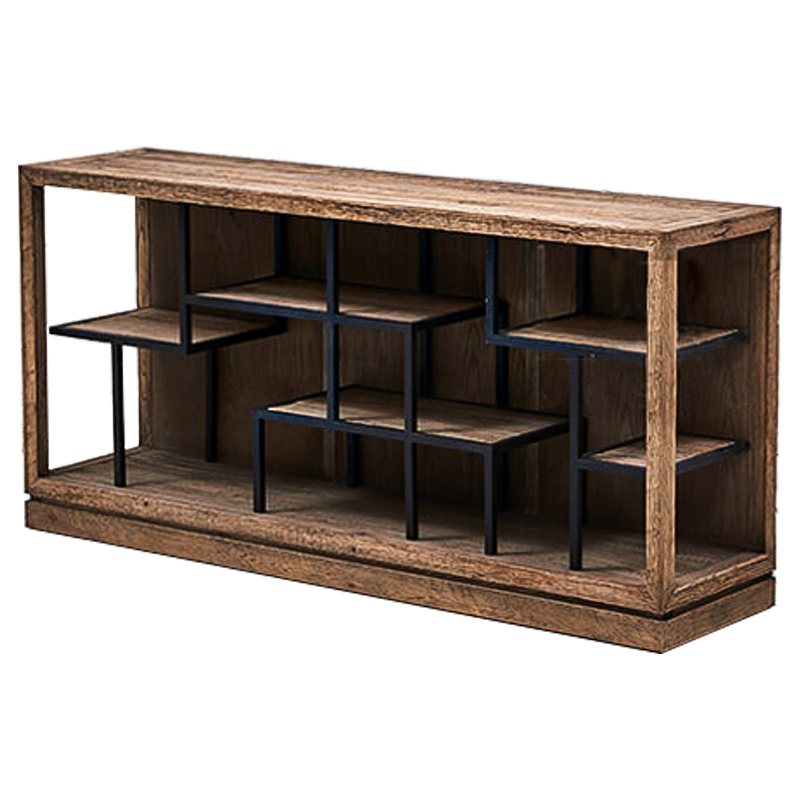 Стеллаж в стиле Лофт Geometric Loft Rack S Коричневый Черный Стеллаж в стиле Лофт Geometric Loft Rack S Коричневый Черный в Грозном | Loft Concept