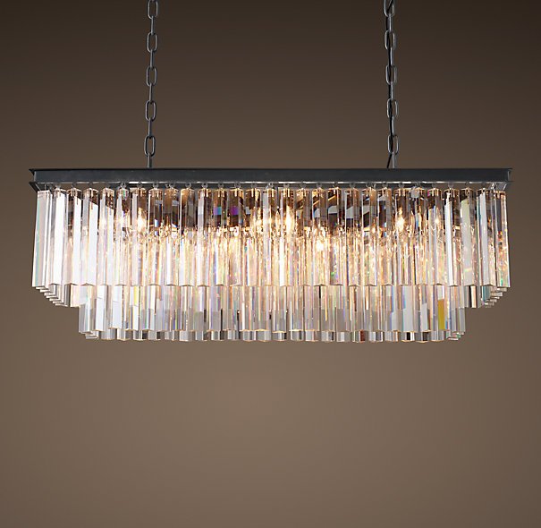 Люстра RH 1920s Odeon Clear Glass Fringe Black iron 90 Черный Люстра RH 1920s Odeon Clear Glass Fringe Black iron 90 Черный в Грозном | Loft Concept