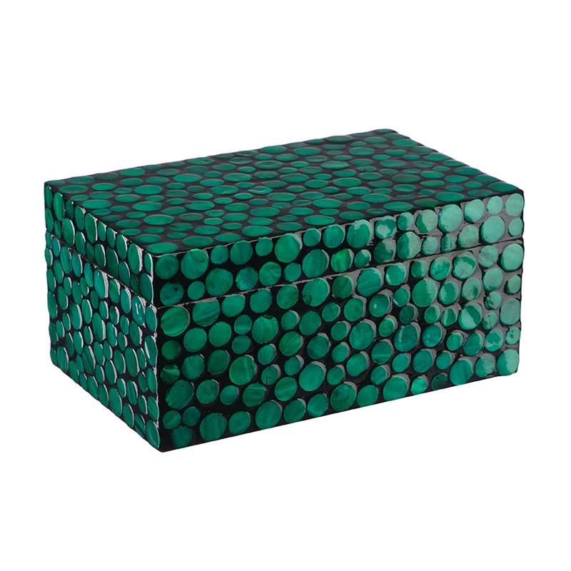 Шкатулка Box Nacre Черный Малахит (зеленый) Шкатулка Box Nacre Черный Малахит (зеленый) в Грозном | Loft Concept