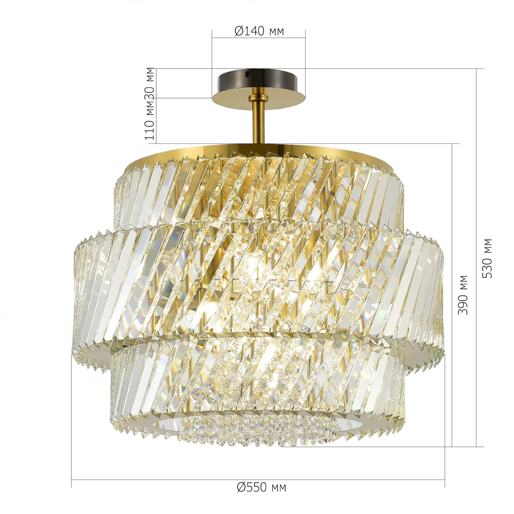 Потолочный светильник в классическом обрамлении Light Connoisseurs Beauty в Грозном