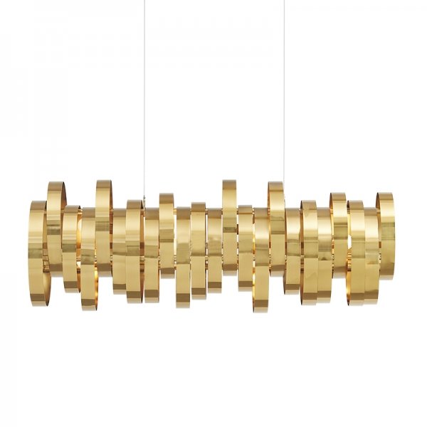 Люстра Brass Belts Chandelier Латунь Люстра Brass Belts Chandelier Латунь в Грозном | Loft Concept