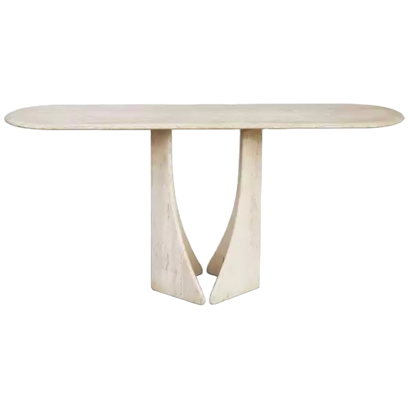Консоль Isobel Travertine Console Бежевый Консоль Isobel Travertine Console Бежевый в Грозном | Loft Concept