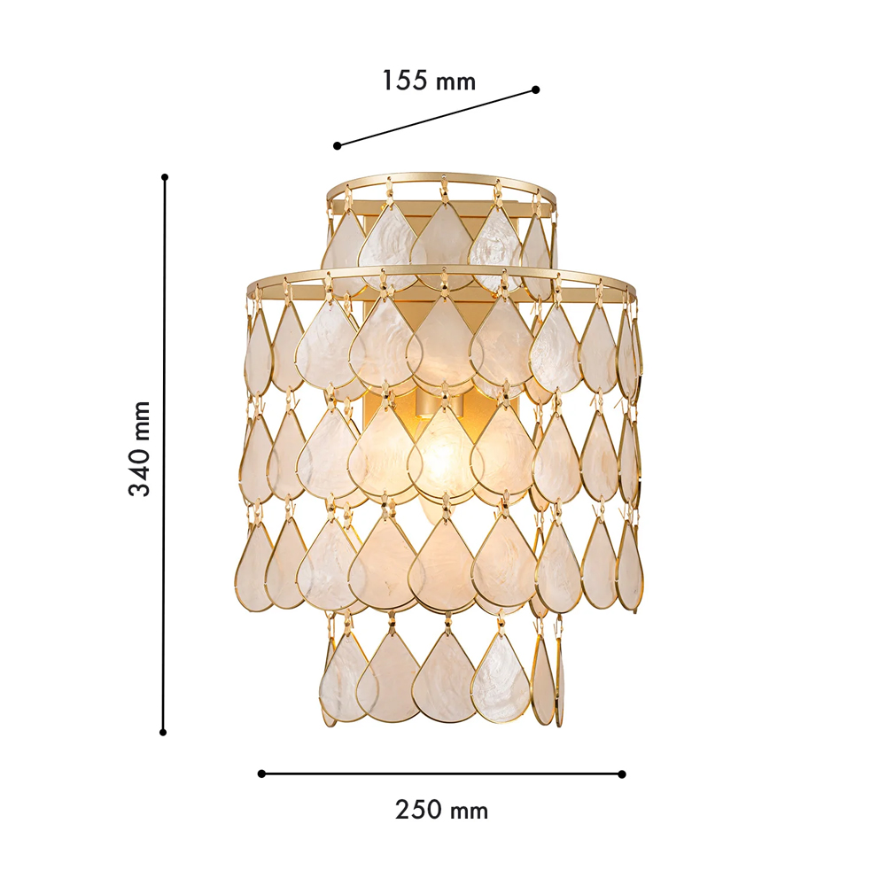 Бра с декором из натуральной морской ракушки Iridescent Light в Грозном