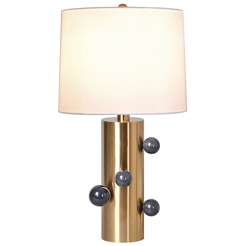 Настольная лампа с абажуром Cantrell Table Lamp Black Бежевый Золотой Черный Настольная лампа с абажуром Cantrell Table Lamp Black Бежевый Золотой Черный в Грозном | Loft Concept