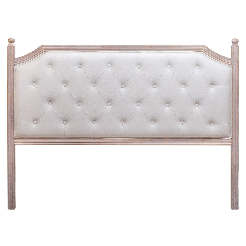 Изголовье кровати бежевое с мягкой обивкой из льна Emma Headboard Бежевый Коричневый в Грозном | Loft Concept 