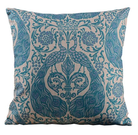 Подушка blue peacock ornament Бирюзовый Подушка blue peacock ornament Бирюзовый в Грозном | Loft Concept
