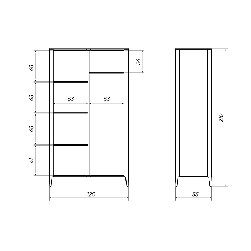 Шкаф двухстворчатый молочного цвета Type в Грозном