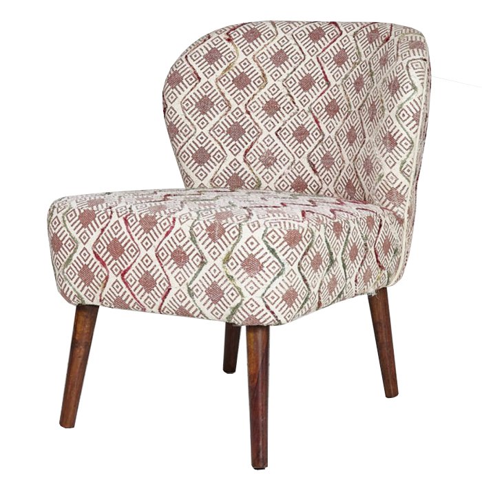 Кресло с розовым орнаментом KELIM Pattern Белый Розовый (Rose) Коричневый Кресло с розовым орнаментом KELIM Pattern Белый Розовый (Rose) Коричневый в Грозном | Loft Concept