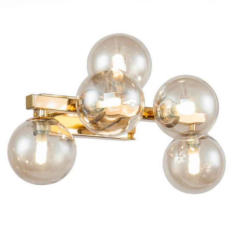 Бра Berries Chandelier Amber 5 Глянцевое золото Янтарь (Amber) Бра Berries Chandelier Amber 5 Глянцевое золото Янтарь (Amber) в Грозном | Loft Concept